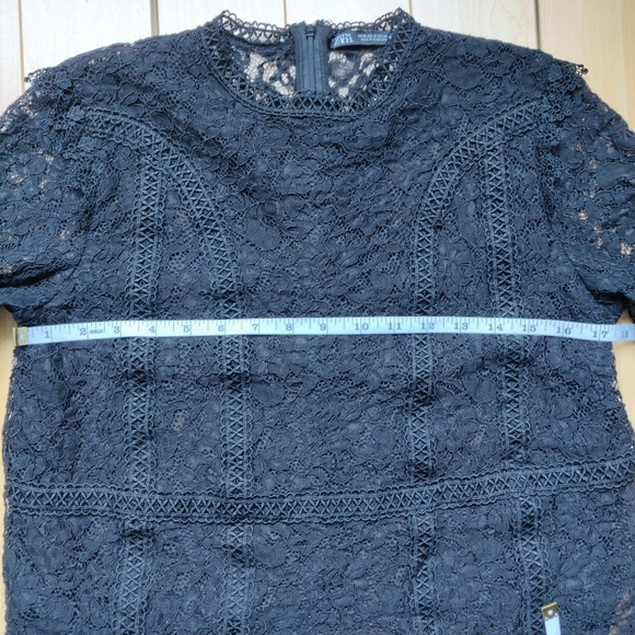 Zara Basic Lace Long sleeve Top in Black - Picture 6 of 8